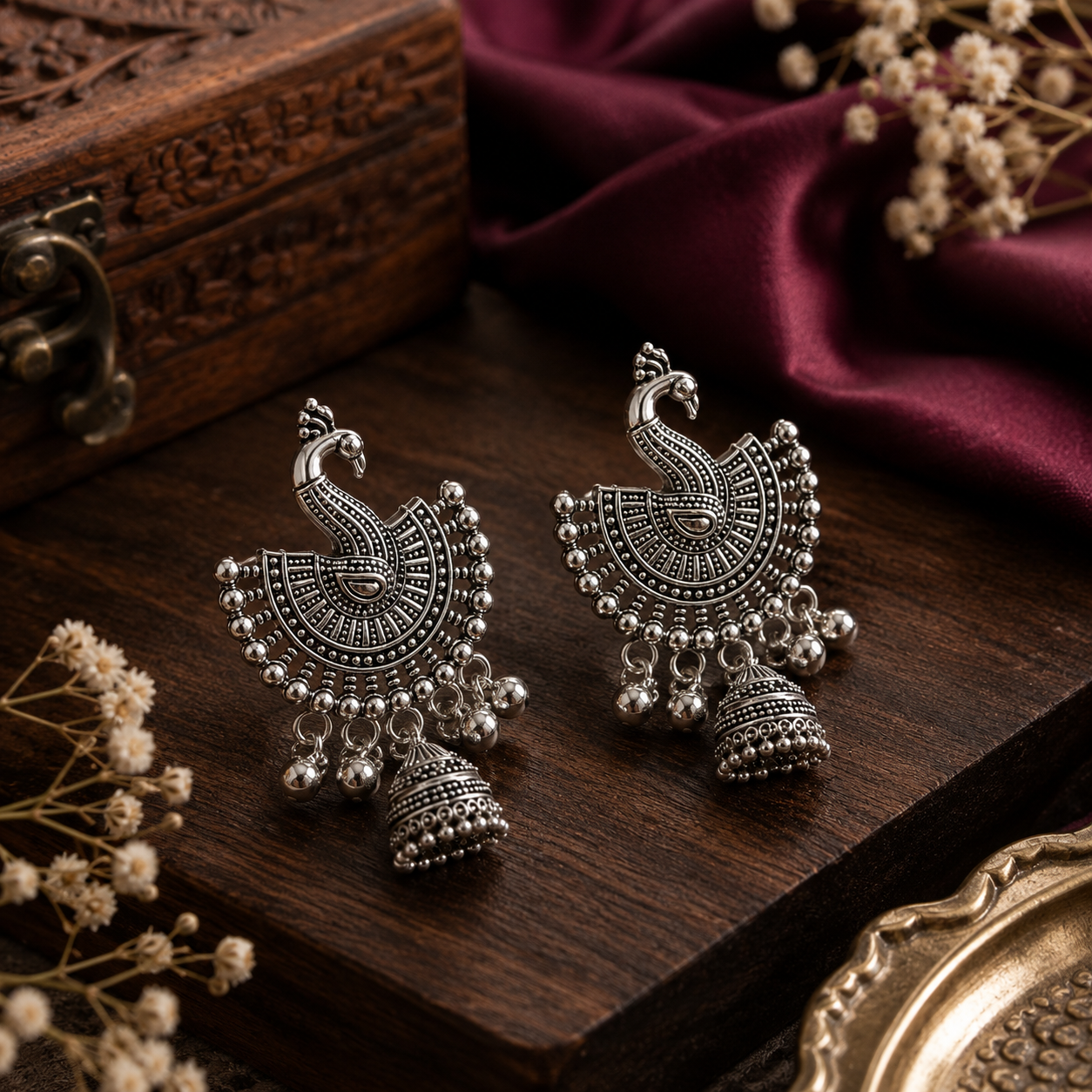 Mayura Jhumki Drop Earrings