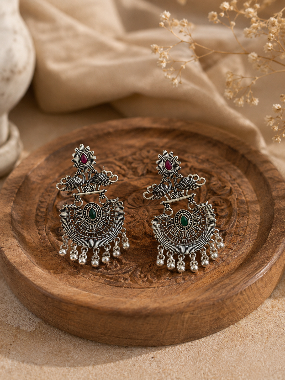 Noor Jhumki Statement Earrings