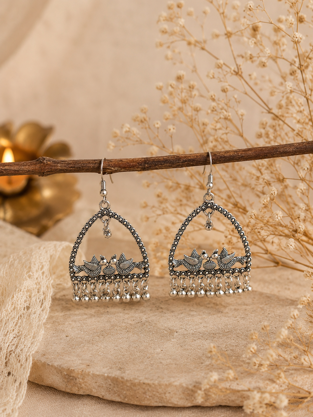 Noor Jhumki Statement Earrings