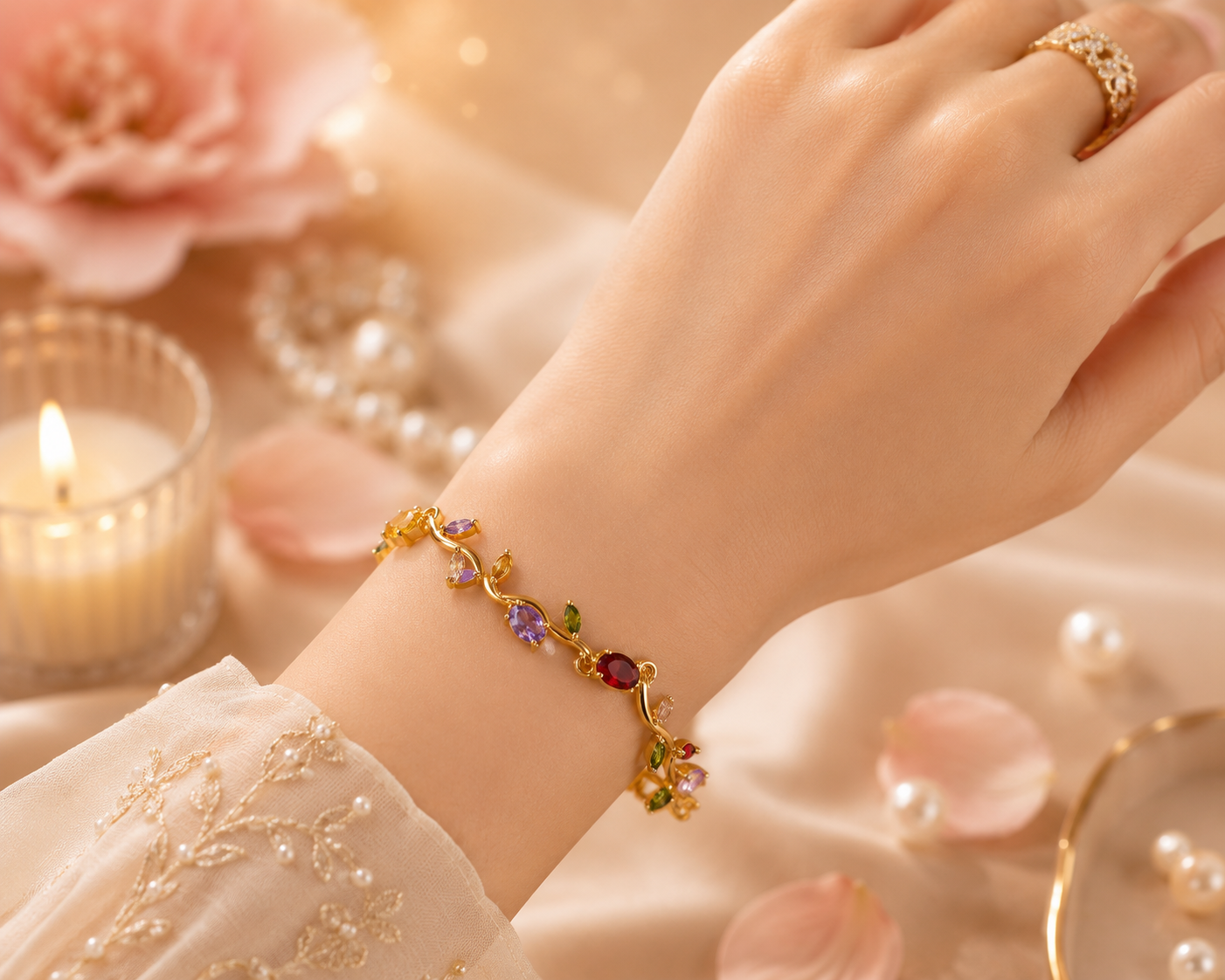 Multicolor Tulip Bracelet