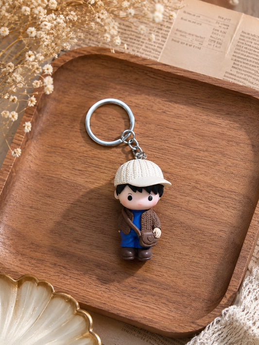 Little Explorer Boy Charm Keychain