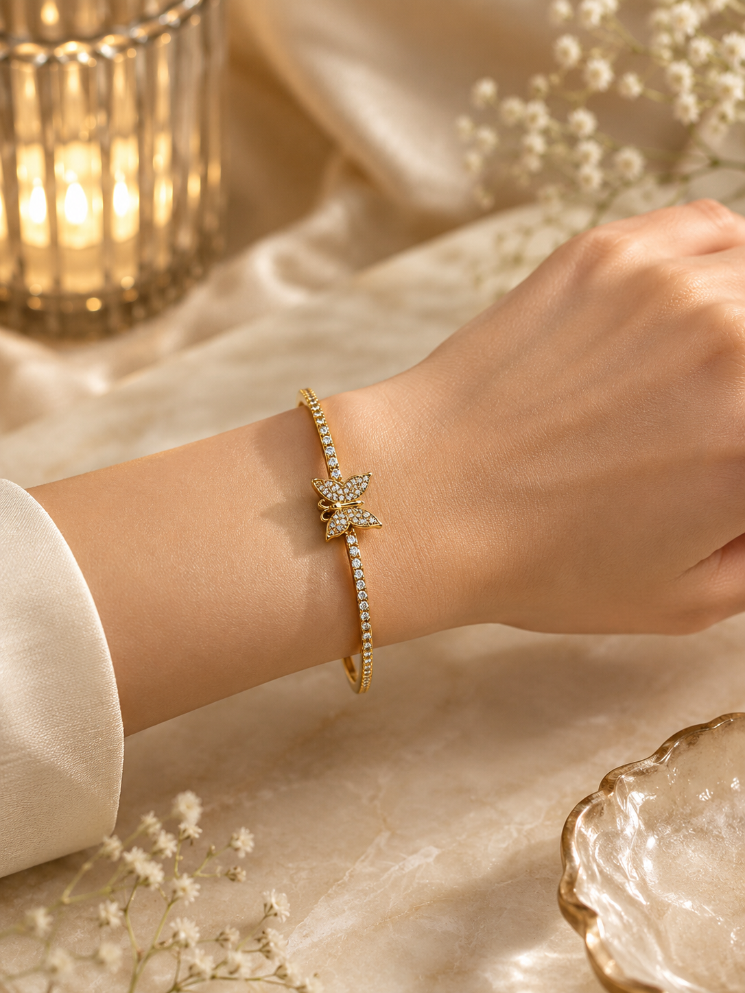 Aveline Butterfly Crystal Bracelet