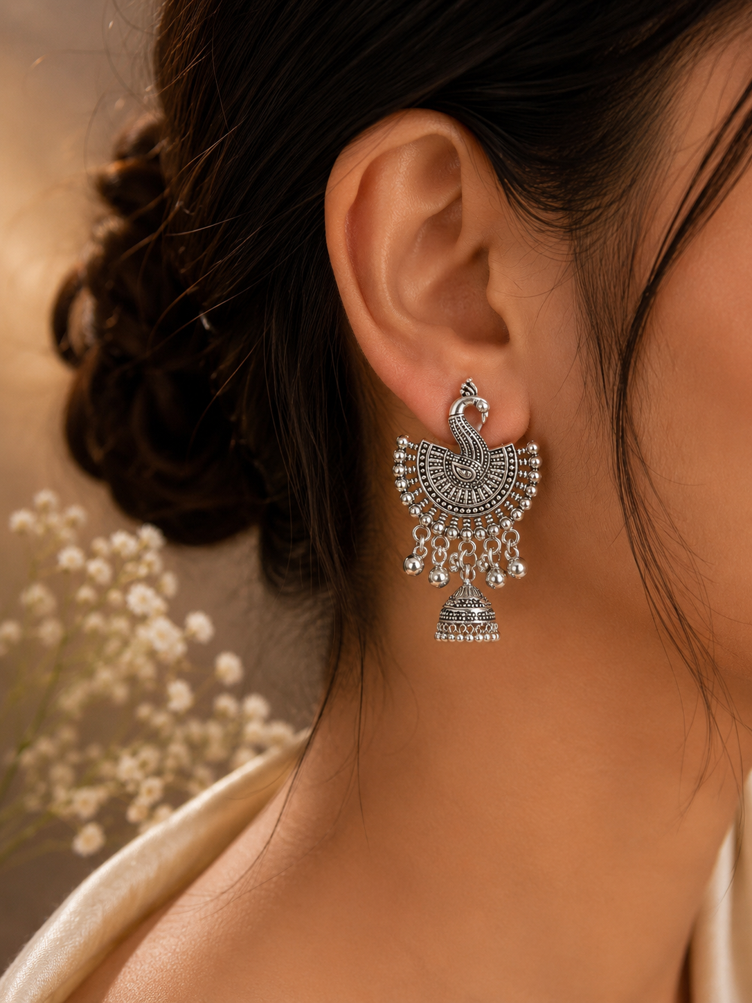 Mayura Jhumki Drop Earrings