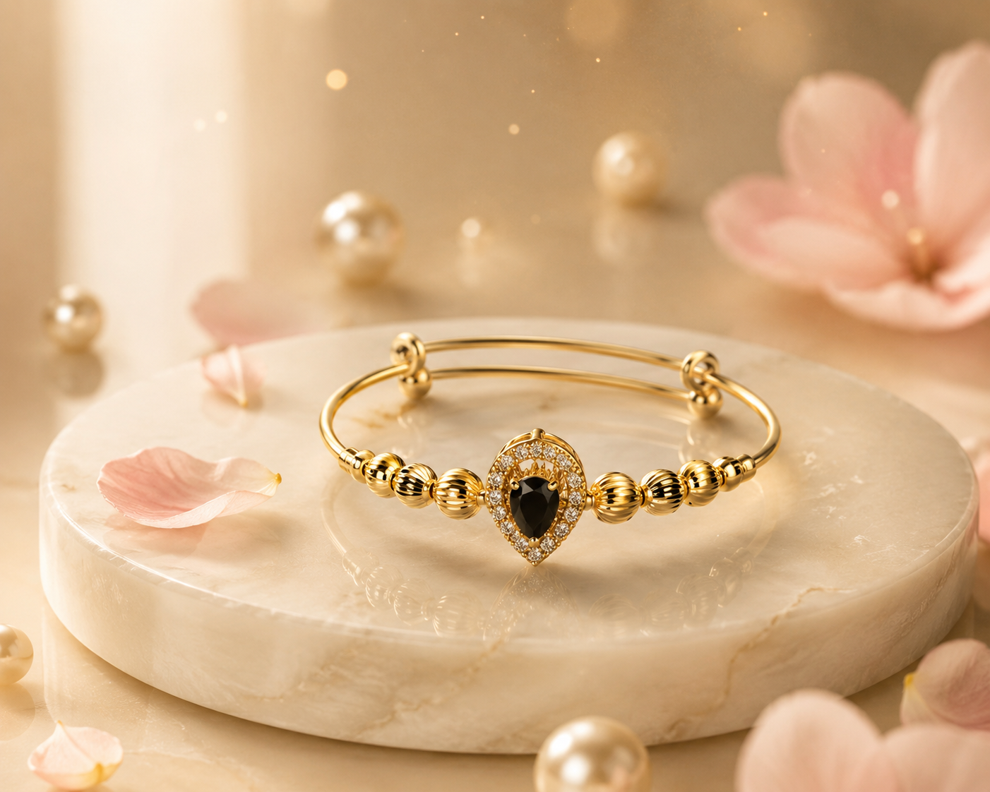 Noir Teardrop Crystal Bracelet
