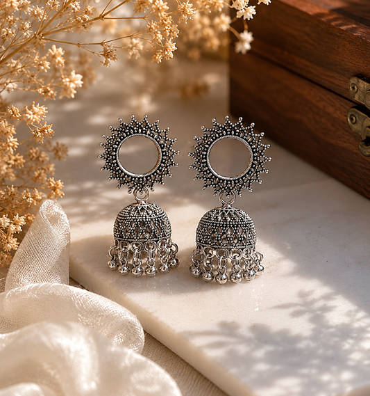 Noor Antique Jhumka Earrings