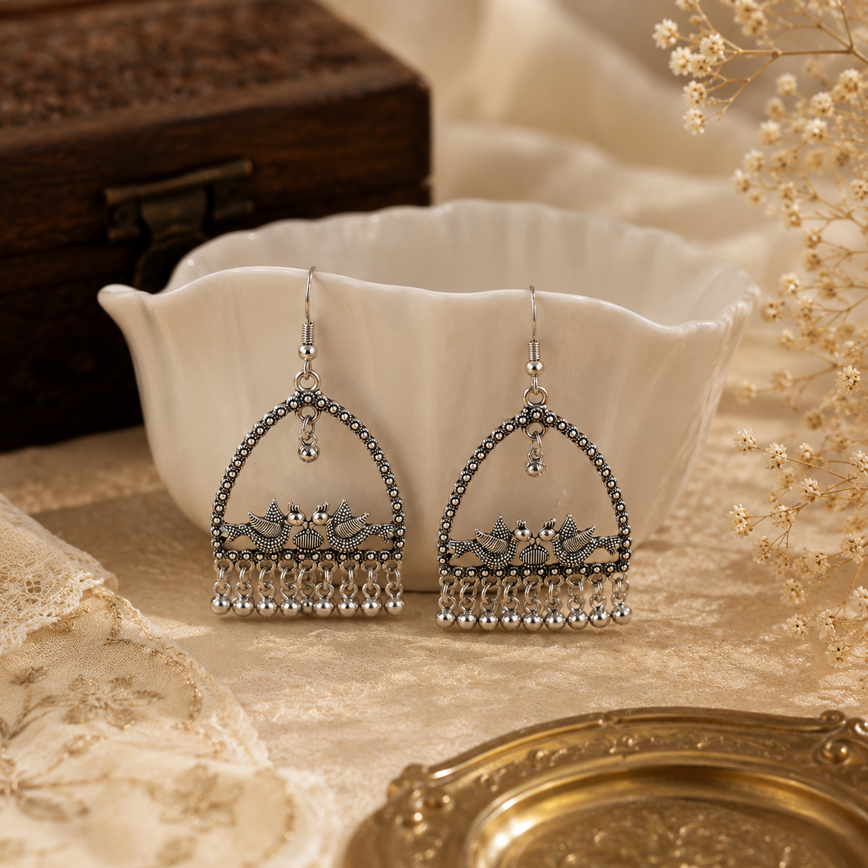 Noor Jhumki Statement Earrings