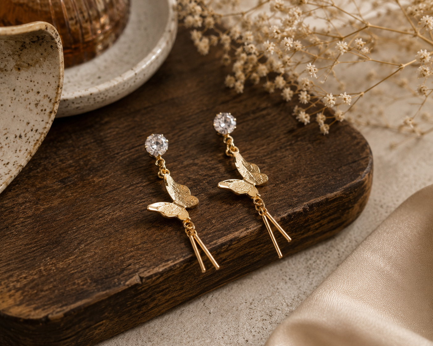 Celestia Butterfly Drop Earrings