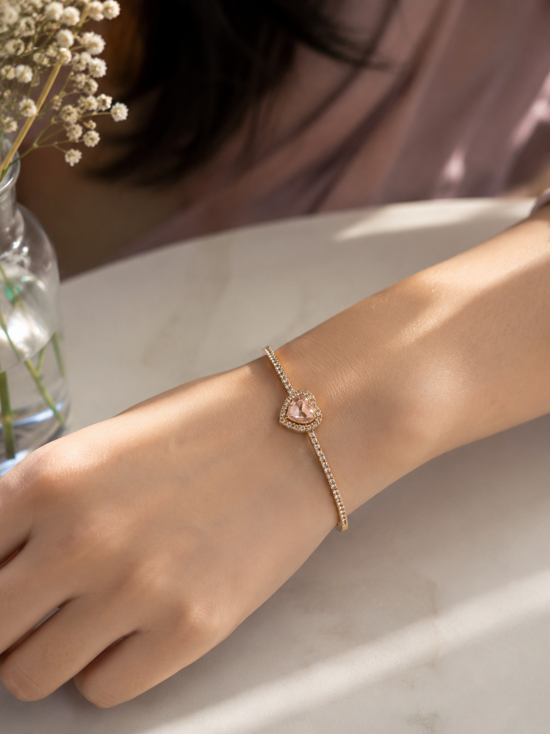 Amora Heart Crystal Bracelet