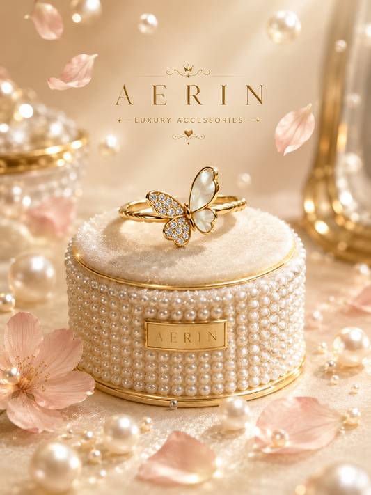 Flutter Crystal Butterfly Ring