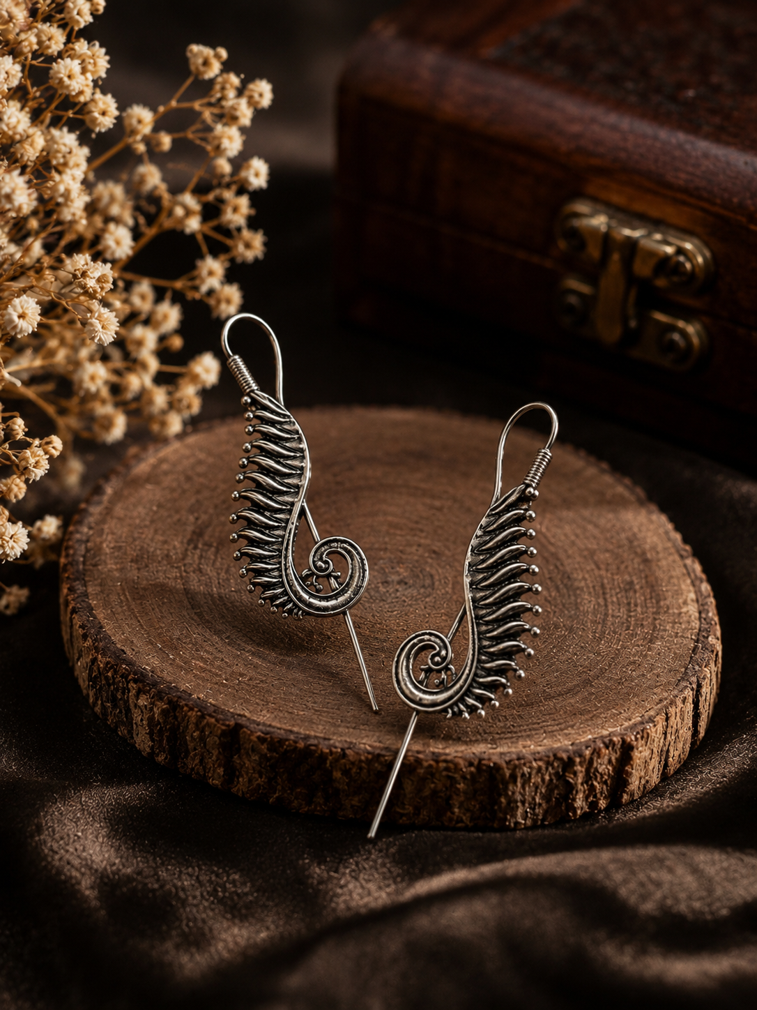 Seraphina Feather Drop Earrings