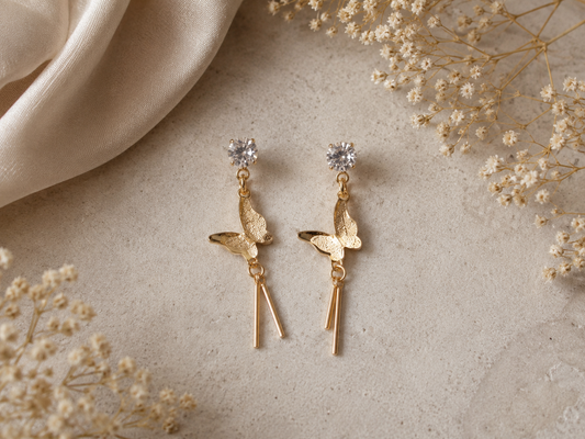 Celestia Butterfly Drop Earrings