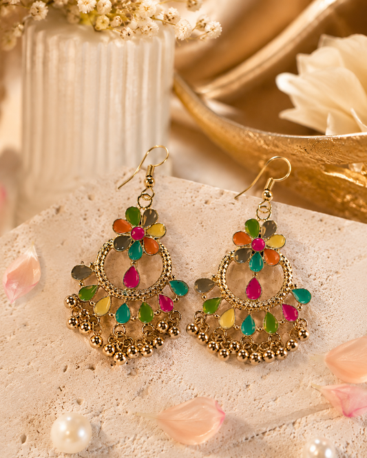 Meher Multicolor Chandbali Earrings