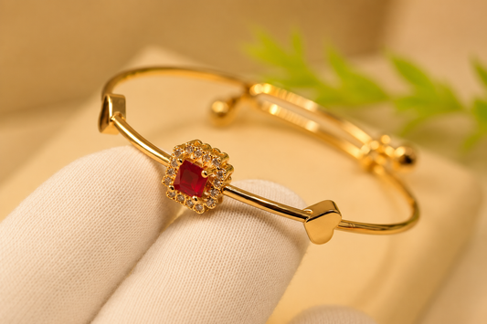 Zaria Ruby Heart Bracelet