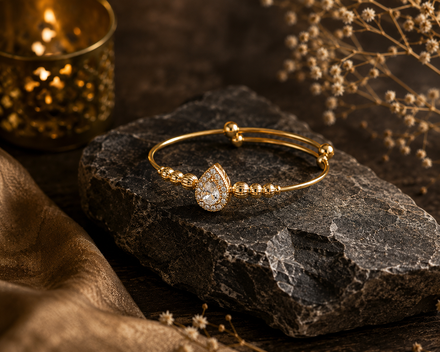 Elara Teardrop Crystal Bracelet