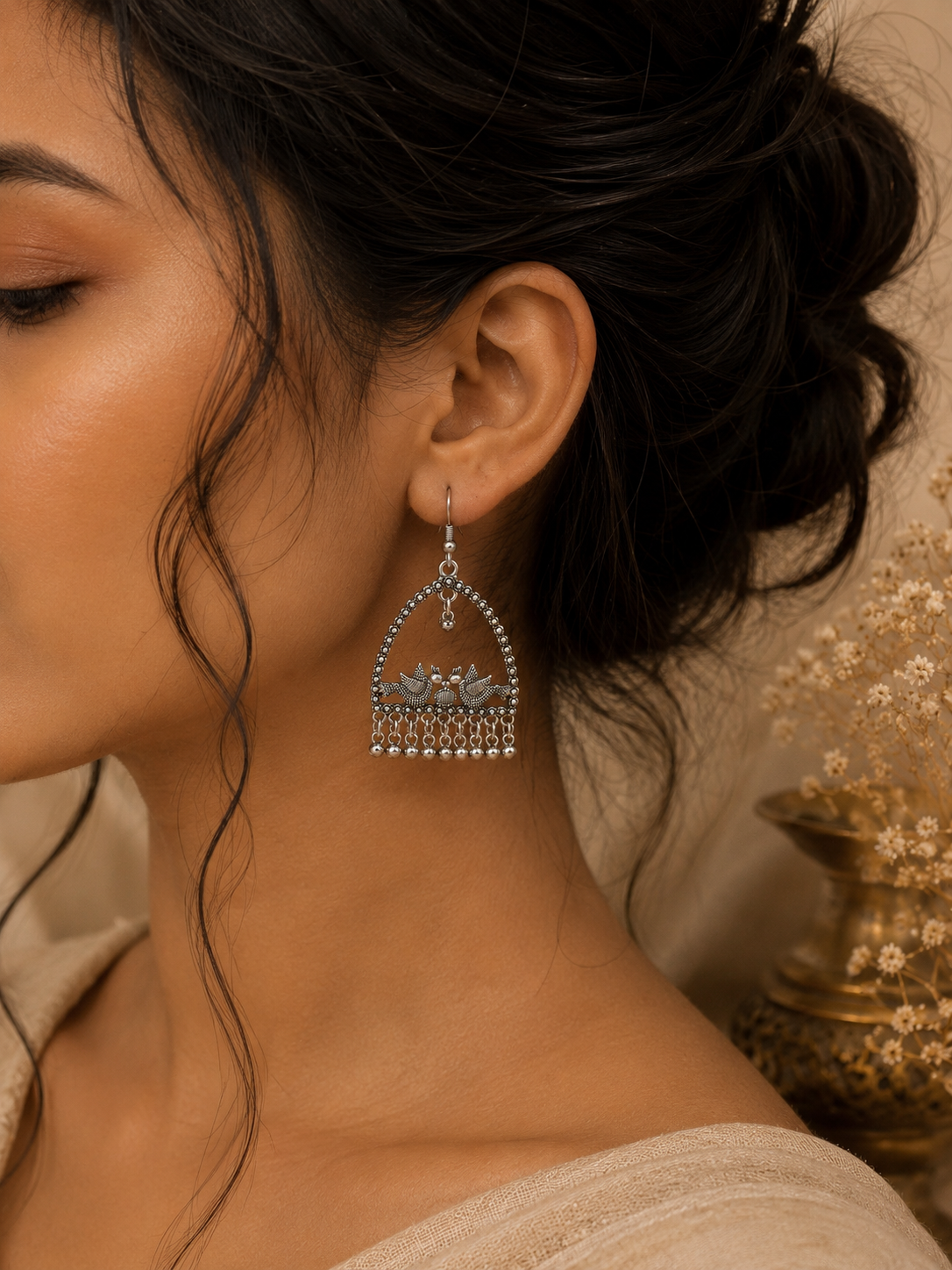 Noor Jhumki Statement Earrings